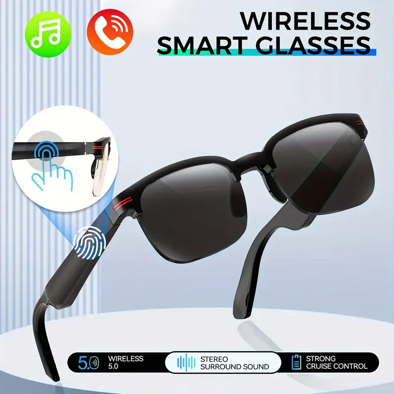 INEYES Smart Glasses for Men & Women - Wireless Calling, Touch Control, Wireless Connectivity, Long Battery Life, Music Playback, Rechargeable - Perfect for Driving & Outdoor Activities