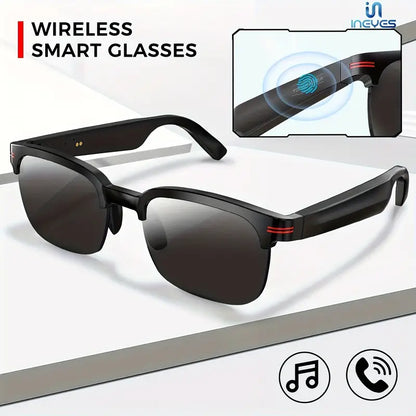 INEYES Smart Glasses for Men & Women - Wireless Calling, Touch Control, Wireless Connectivity, Long Battery Life, Music Playback, Rechargeable - Perfect for Driving & Outdoor Activities